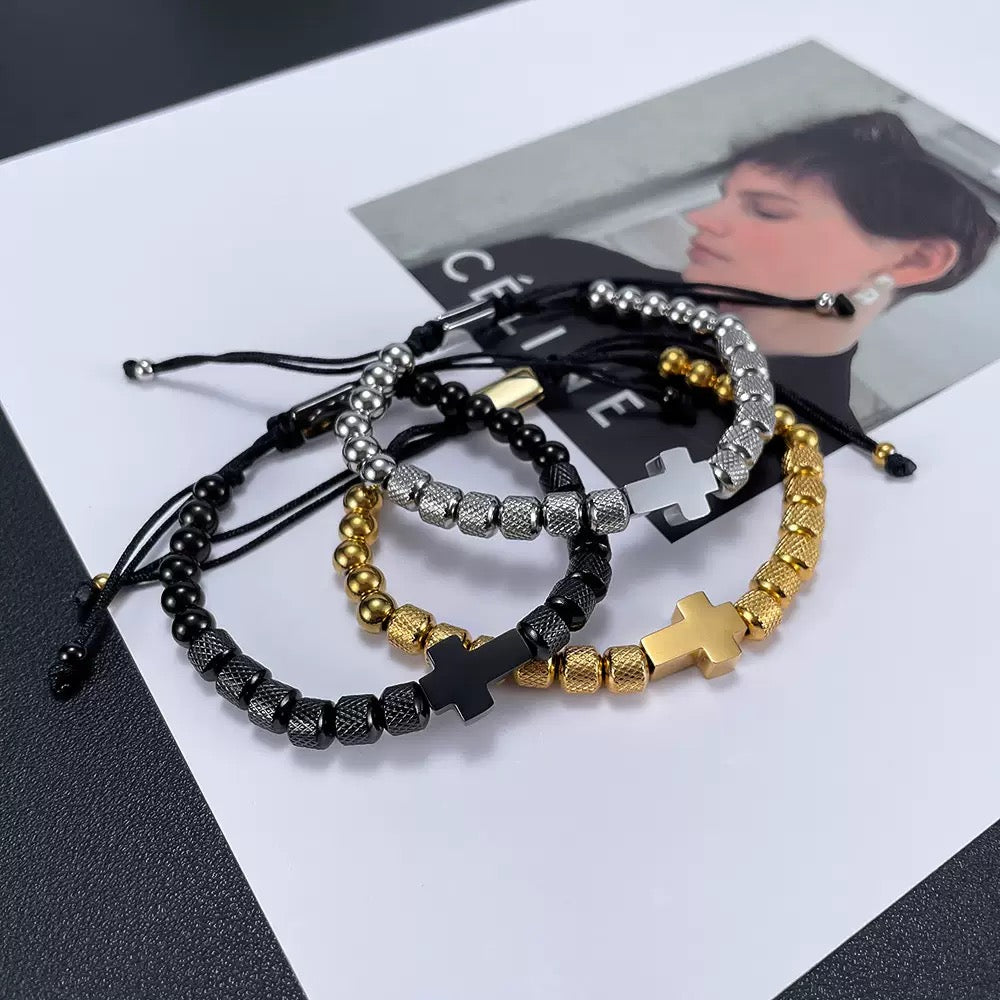 ELEVÉ Kova Faith Cross Bracelet