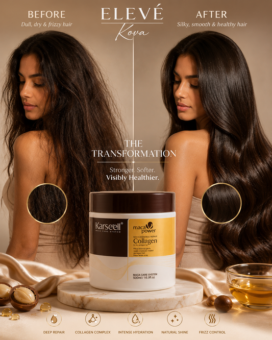 Karseell Collagen Hair Mask – Luxury Deep Repair Treatment | Salon Silk Finish | ELEVÉ Kova Beauty