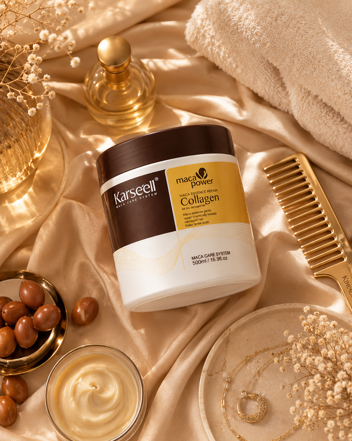 Karseell Collagen Hair Mask – Luxury Deep Repair Treatment | Salon Silk Finish | ELEVÉ Kova Beauty